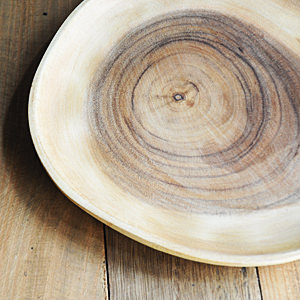 Acacia Wood Oval Plate M