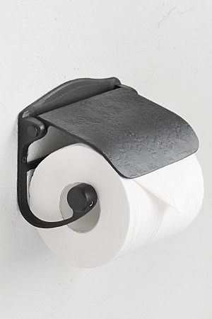 Rustic Deco Toilet Paper Holder 3 Black