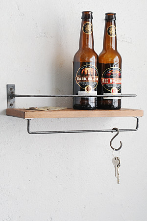 Wall Shelf with Iron Bar S