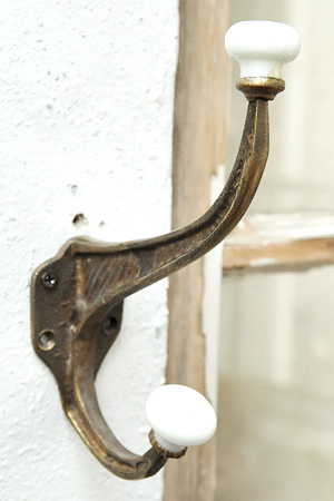 Antique Brass Coat Hook 1