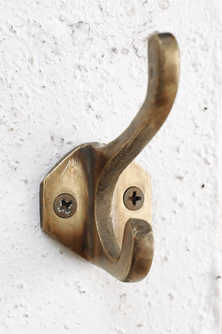 Antique Brass Octagon Hook