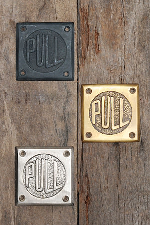SOLID BRASS Square Sign 