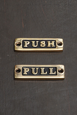 Brass Sign Mini　Push & Pull 1