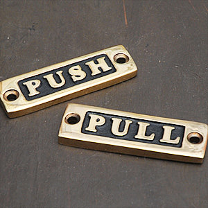Brass Sign Mini　Push & Pull 1