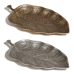 Arabesque Brass Tray Leaf