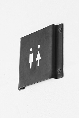 Matte Black Square Sign Toilet