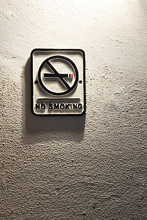 Iron Sign No Smoking Black Frame
