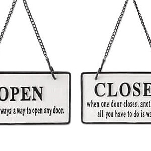 Reversible Sign OPEN&CLOSED Black&White