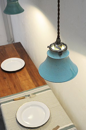 Retro Lamp Cone2 Turkey Blue