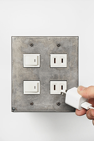 Iron Double×2 Switch Plate Hook