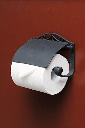 Rustic Deco Toilet Paper Holder 2 Black