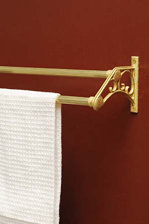 Rustic Deco Double Towel Bar Brass L