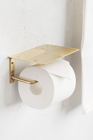 Brass Top Toilet Paper Holder Single