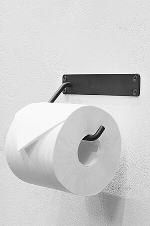 Matte Black Toilet Paper Holder Single