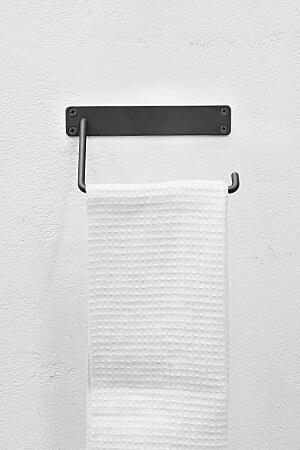 Matte Black Toilet Paper Holder Single