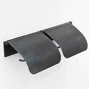 Rough Iron Toilet Paper Holder　Cover Double